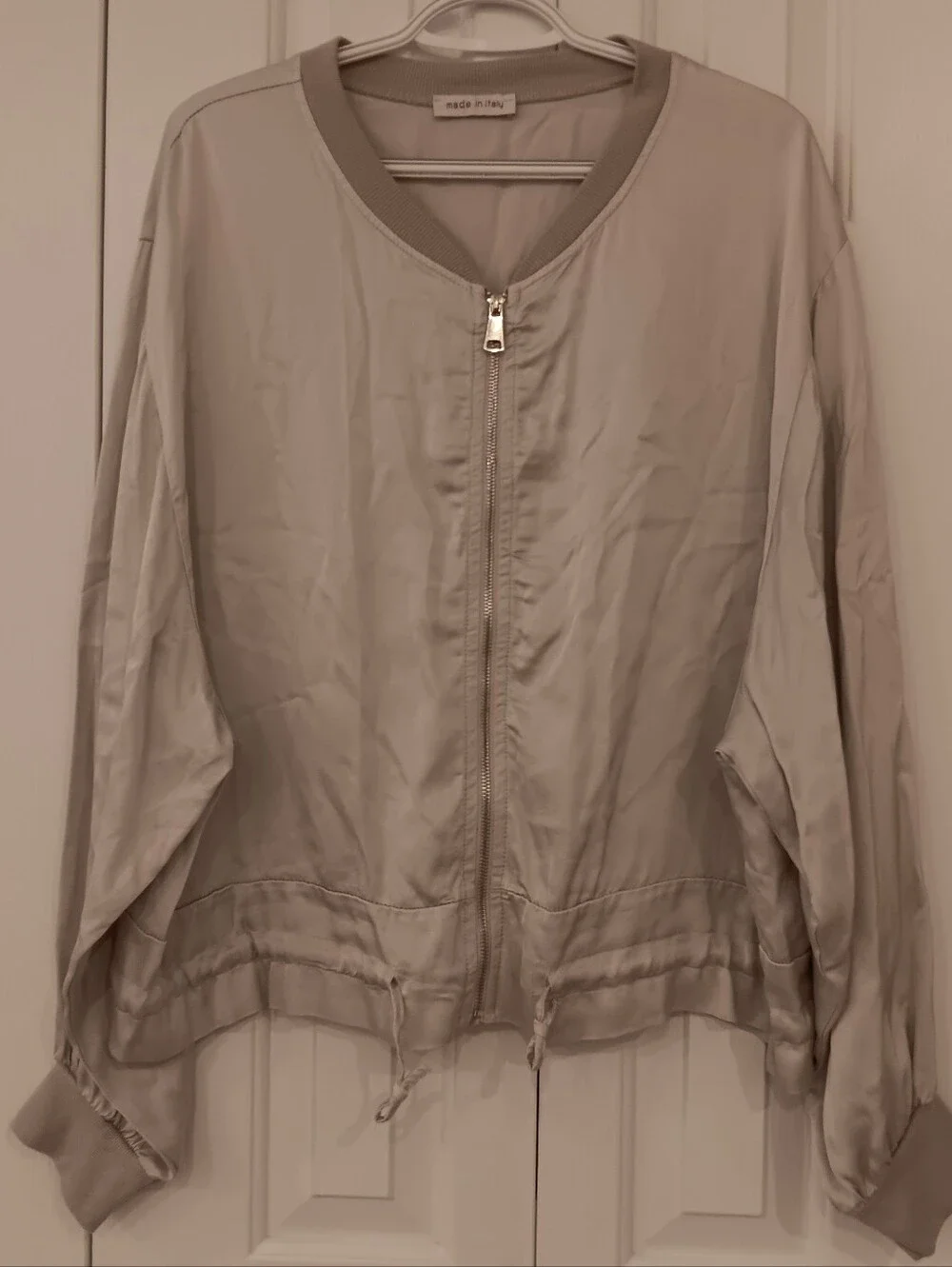 Genuine Silk Bomber Jacket - Made in Italy